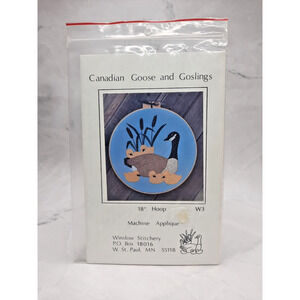 Winslow Stitchery Machine Applique Pattern Canadian Goose and Goslings